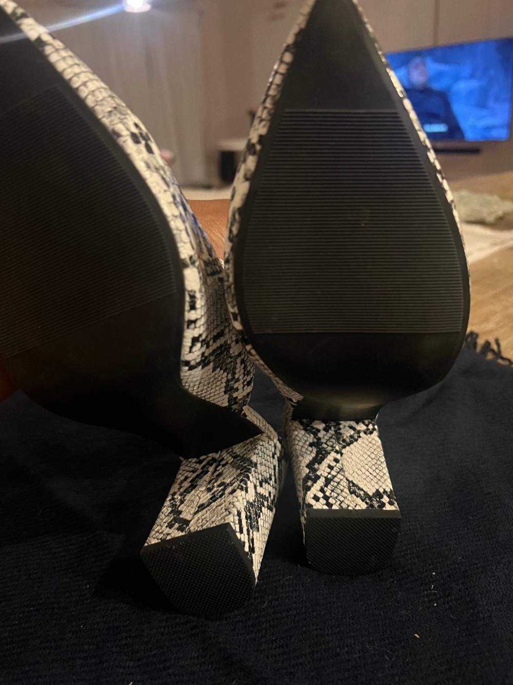 Python Chunky Heel Mule - Picture 3 of 4